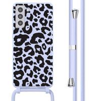 imoshion Siliconen design hoesje met koord Samsung Galaxy S21 Plus - Animal Lila