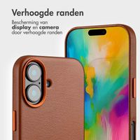 Accezz Leather Bookcase 2-in-1 met MagSafe Apple iPhone 16 - Sienna Brown