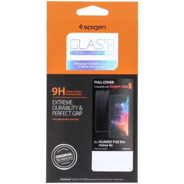 Spigen GLAStR Full Cover Screenprotector Huawei P30 Lite - Zwart