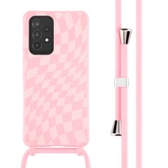 imoshion Siliconen design hoesje met koord Samsung Galaxy A53 - Retro Pink