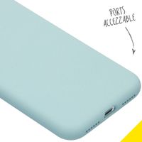 Accezz Liquid Silicone Backcover Apple iPhone X / Xs - Sky Blue