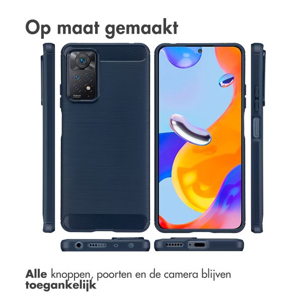 imoshion Brushed Backcover Xiaomi Redmi Note 11 Pro - Donkerblauw