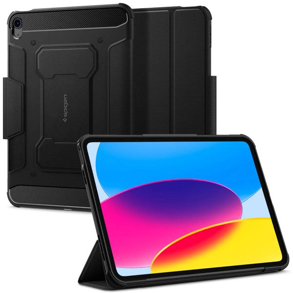 Spigen Rugged Armor Pro Bookcase iPad 10 (2022) 10.9 inch - Zwart