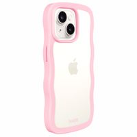 Holdit Wavy Case Apple iPhone 13/14/15/16e - Transparent / Pink