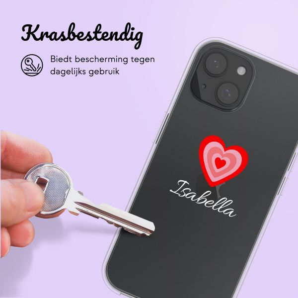 Hoesje met eigen foto en/of tekst Apple iPhone 15 - Hartje