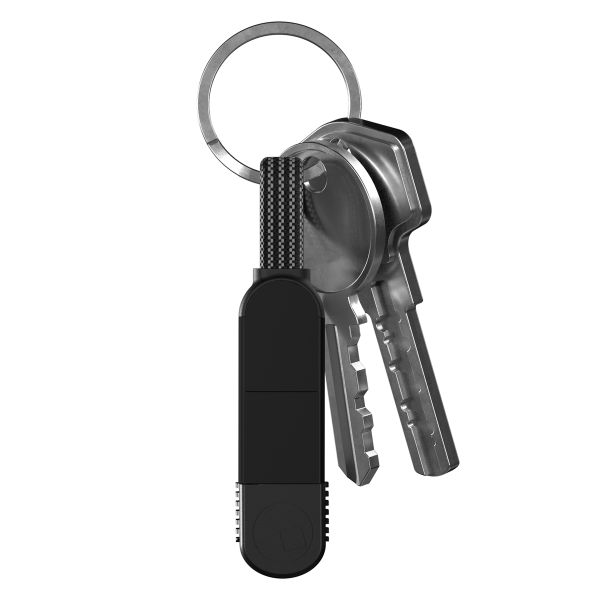 Rolling Square inCharge® X 6-in-1 sleutelhanger oplaadconnector - Black