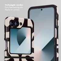 Selencia Vivid Backcover Samsung Galaxy Z Flip 6 / Flip 7 FE - Art Wave Black