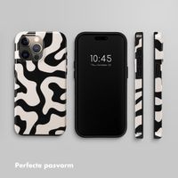 Selencia Vivid Tough Backcover iPhone 15 Pro Max - Art Wave Black