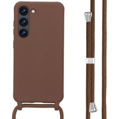imoshion Siliconen hoesje met koord Samsung Galaxy S23 - Bruin