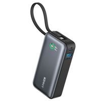 Anker Nano | Powerbank 10.000 mAh - 30 Watt - Geïntegreerde USB-C-kabel - Zwart