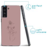 imoshion Design hoesje Samsung Galaxy S21 FE - Floral Pink