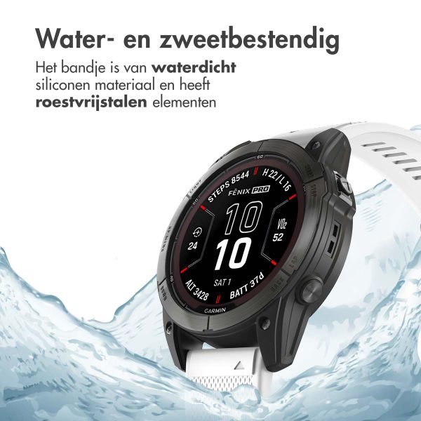 imoshion QuickFit® Siliconen bandje voor Garmin Watch | 26 mm aansluiting - Wit