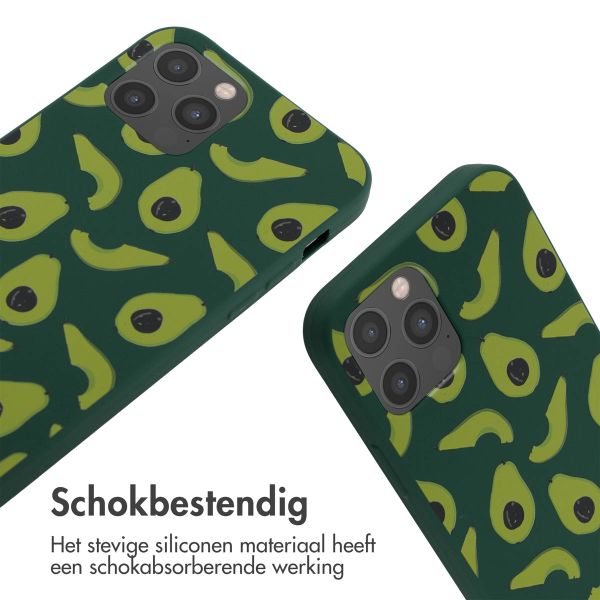 imoshion Siliconen design hoesje met koord Apple iPhone 12 (Pro) - Avocado Green