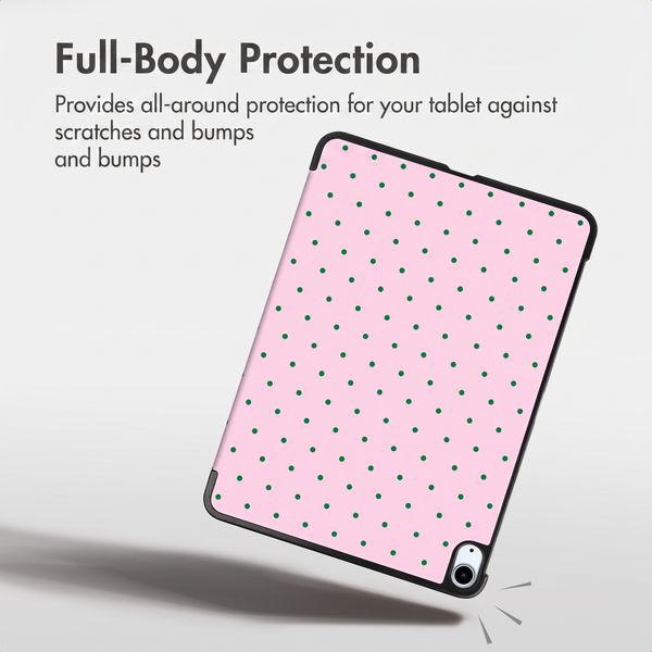 imoshion Design Trifold Case Apple iPad Air 11 inch (2026) M4 / (2025) M3 / (2024) M2 / Air 5 (2022) / Air 4 (2020) - Happy Dots