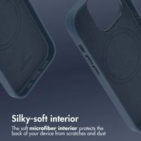 Accezz Leather Back Cover with MagSafe Apple iPhone 14 Pro - Nightfall Blue
