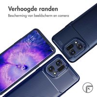 imoshion Carbon Softcase Backcover Oppo Find X5 Pro - Blauw