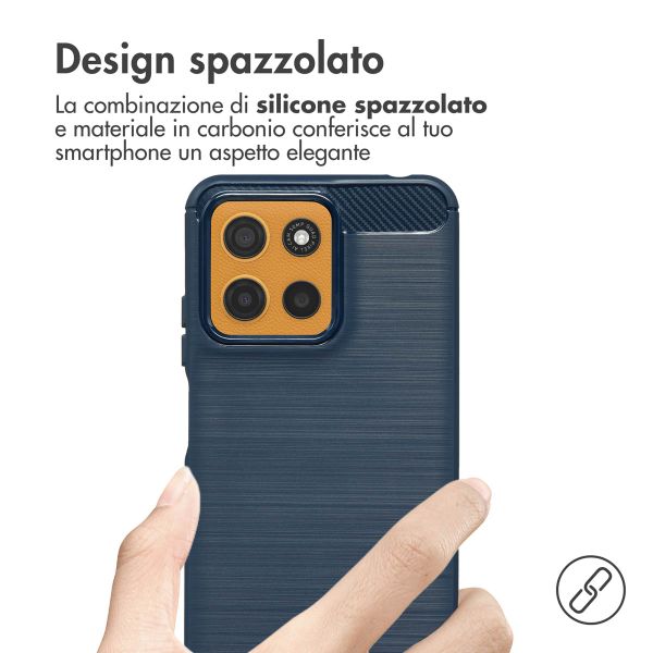 imoshion Brushed Backcover Motorola Moto G15 / G15 Power - Donkerblauw