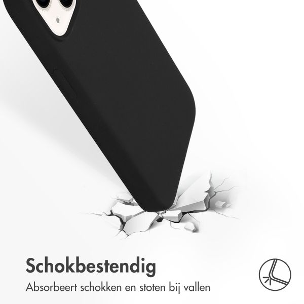 Accezz Liquid Silicone Backcover Apple iPhone 14 / 13 - Zwart