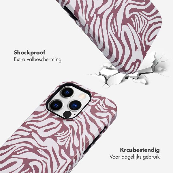 Selencia Vivid Tough Backcover iPhone 14 Pro - Trippy Swirl Dark Rose