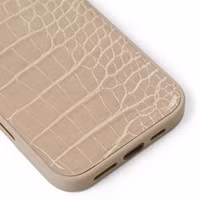 iDeal of Sweden Vegan Leather Backcover Apple iPhone 16 Pro - Warm Beige Croco