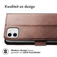 imoshion Luxe Bookcase Apple iPhone 11 - Donkerbruin