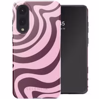 Selencia Vivid Backcover Samsung Galaxy S25 Edge - Wavy Swirl Pink Plum