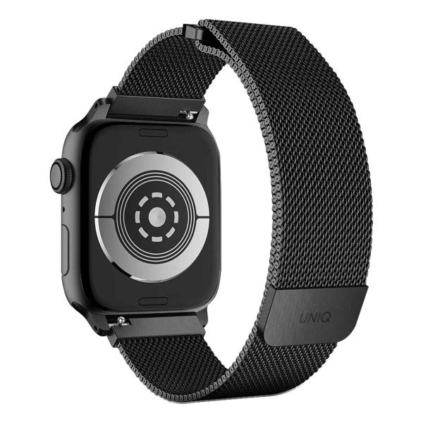 Uniq Dante Mesh Milanese stalen bandje Apple Watch Series 1 t/m 9 / SE (38/40/41 mm) | Series 10 (42 mm) - Graphite