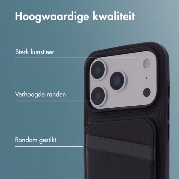 imoshion Backcover met kaarthouder en stand Apple iPhone 17 Pro - Zwart