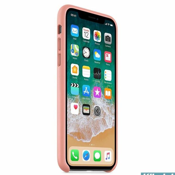 Apple Leather Backcover iPhone X - Soft Pink