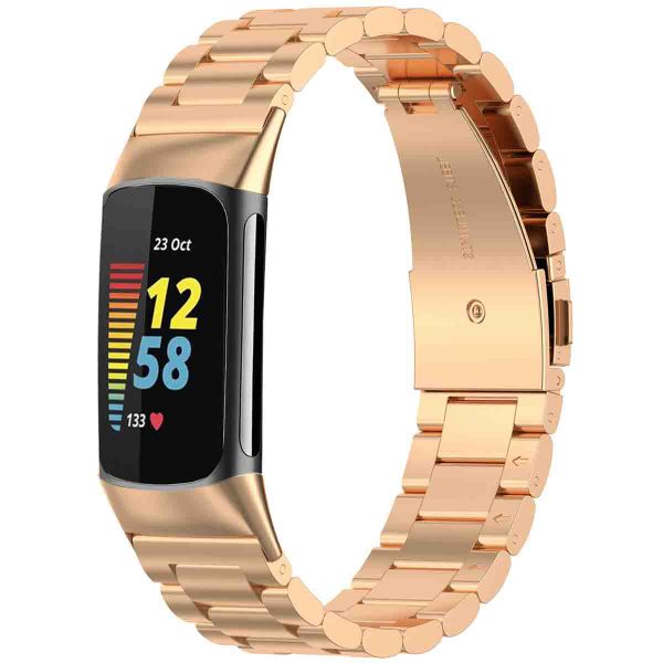 imoshion Stalen bandje Fitbit Charge 5 / Charge 6 - Rose Goud