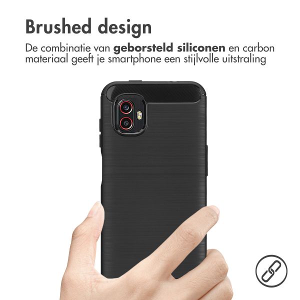 imoshion Brushed Backcover Samsung Galaxy Xcover 6 Pro - Zwart