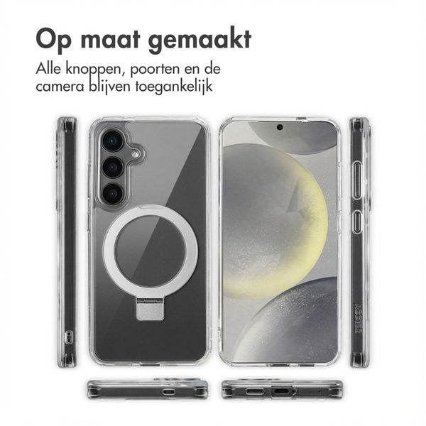 Accezz Ring Stand Backcover met MagSafe Samsung Galaxy S24 - Transparant