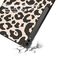 imoshion Design Trifold Bookcase Samsung Galaxy Tab S10 Plus / Tab S9 Plus - Leopard