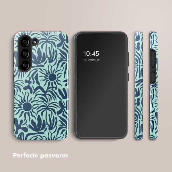 Selencia Vivid Backcover Samsung Galaxy S23 - Tropical Vibes Light Blue