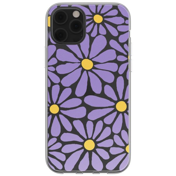 imoshion  Design hoesje iPhone 12 (Pro) - Tropical Violet Flowers Connect