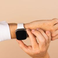 imoshion Siliconen⁺ bandje Apple Watch Series 1 t/m 11 / SE / Ultra (44/45/46/49 mm) - Maat M/L - Wit