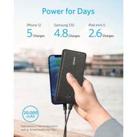 Anker PowerCore III Sense Powerbank - 20.000 mAh - Zwart