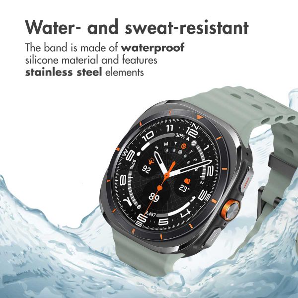 imoshion Ocean Silicone Band Samsung Galaxy Watch Ultra 2 (2026) / Ultra (2024/2025) - Grayish Green