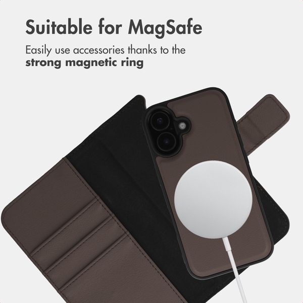 imoshion Detachable 2-in-1 Luxury Bookcase Apple iPhone 17 - Brown