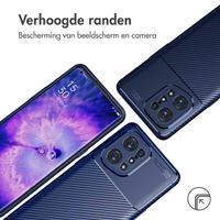 imoshion Carbon Softcase Backcover Oppo Find X5 5G - Blauw