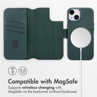 Accezz 2-in-1 Leather Bookcase with MagSafe Apple iPhone 14 - Cedar Green