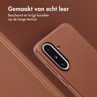Accezz MagSafe Leather Backcover Samsung Galaxy A36 / A56 - Coffee Brown