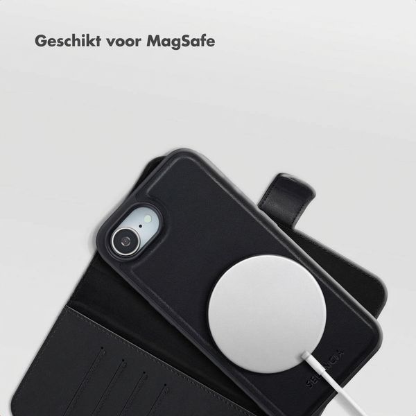 Selencia Olyn Uitneembare Bookcase met MagSafe Apple iPhone 17e / 16e - Zwart
