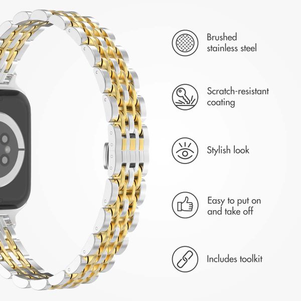 Selencia Slim Steel Jubilee Inspired Link Band Apple Watch | 38/40/41/42 mm - Silver & Gold