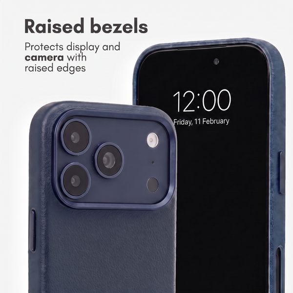 Accezz Leather Case with MagSafe Apple iPhone 18 Pro Max / 17 Pro Max - Nightfall Blue