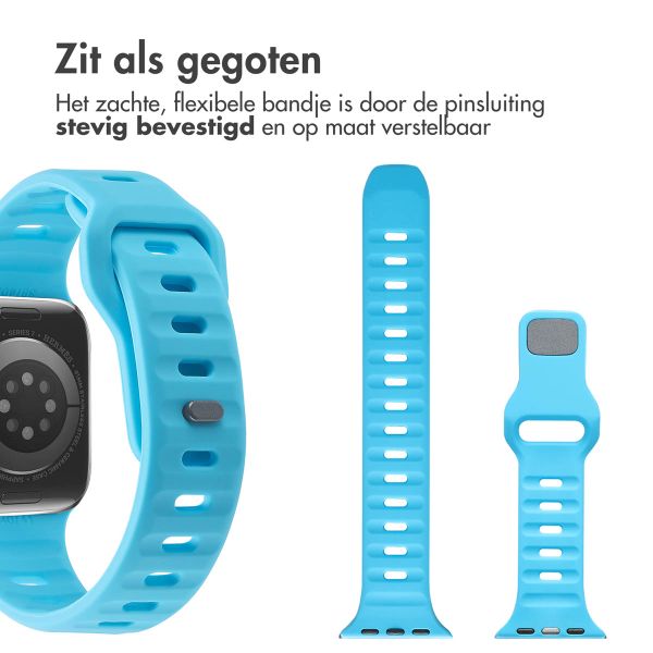 imoshion Active Sport siliconenbandje Apple Watch Series 1 t/m 9 / SE (38/40/41 mm) | Series 10 (42 mm) - Blauw