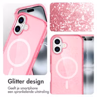 imoshion Sparkle Backcover met MagSafe Apple iPhone 16 - Glitter Roze