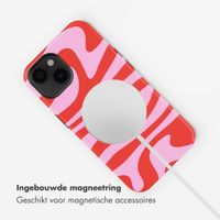 Selencia Vivid Backcover met MagSafe Apple iPhone 14 - Dream Swirl Pink
