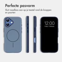imoshion Color Backcover met Thin MagSafe Ring Apple iPhone 16 - Donkerblauw