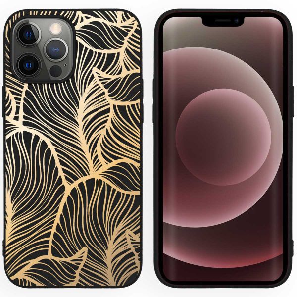 imoshion Design hoesje Apple iPhone 13 Pro Max - Bladeren / Zwart